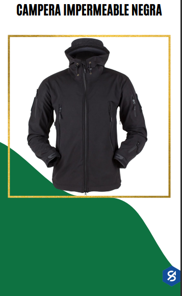 CAMPERA IMPERMEABLE NEGRA